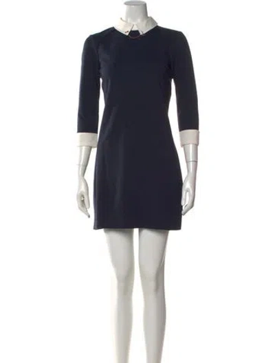 Pre-owned Ted Baker Mini Dress In Blue