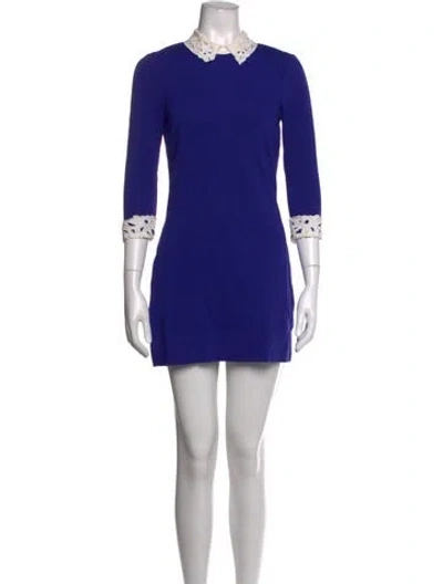 Pre-owned Ted Baker Mini Dress In Blue
