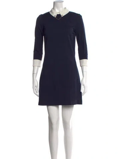 Pre-owned Ted Baker Mini Dress In Blue