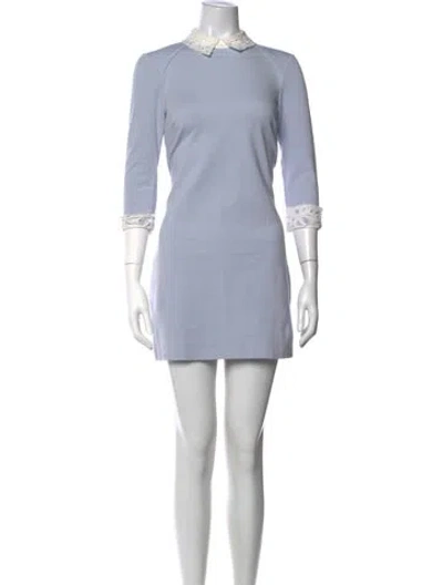 Pre-owned Ted Baker Mini Dress In Blue