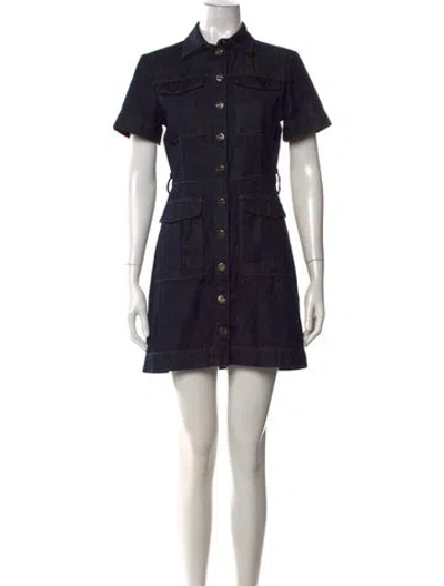 Pre-owned Ted Baker Mini Dress In Blue