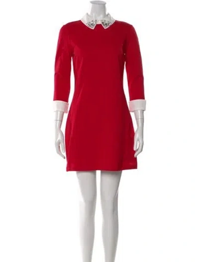 Pre-owned Ted Baker Mini Dress In Red