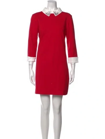 Pre-owned Ted Baker Mini Dress In Red