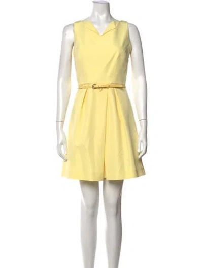 Pre-owned Ted Baker Mini Dress In Yellow