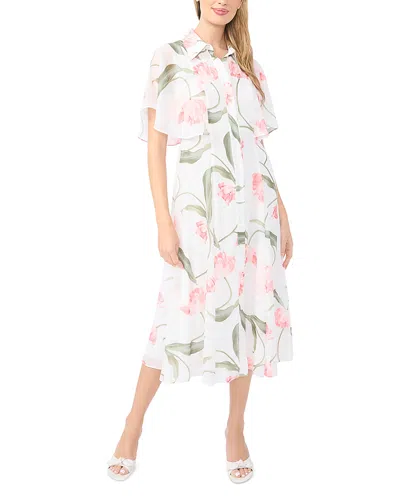 Ted Baker Miriam Flutter Sleeve Midi Dress In White