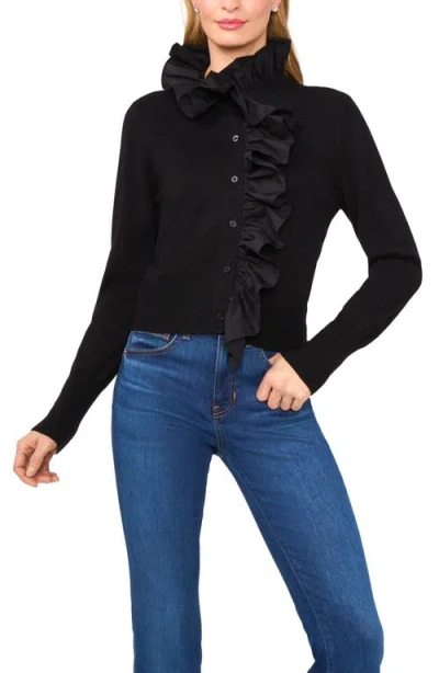 Ted Baker Mixed Media Sweater In Black