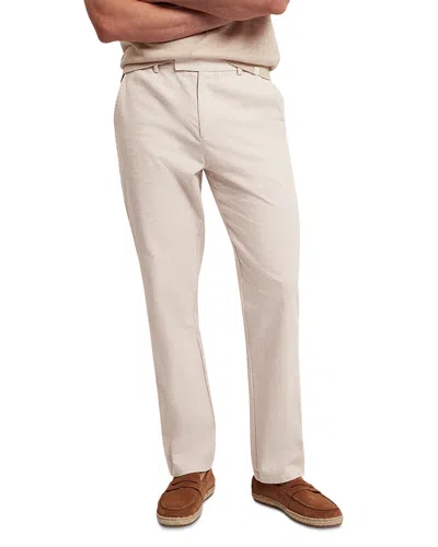 Ted Baker Mobedo Slim Fit Houndstooth Cotton Blend Pants In Metallic