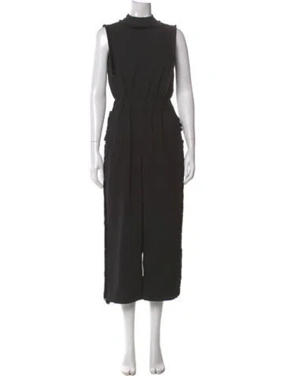 Pre-owned Ted Baker Mock Neck Jumpsuit In Black
