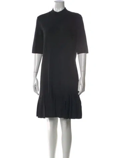 Pre-owned Ted Baker Mock Neck Knee-length Dress In Black