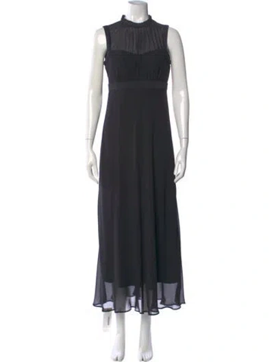 Pre-owned Ted Baker Mock Neck Long Dress W/ Tags In Black