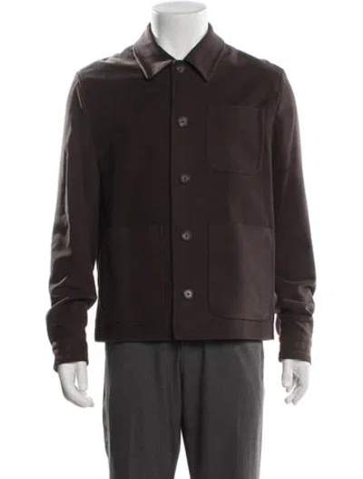 Pre-owned Ted Baker Mock Neck Long Sleeve Cardigan In Brown