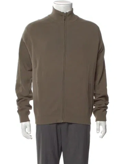 Pre-owned Ted Baker Mock Neck Long Sleeve Cardigan In Green