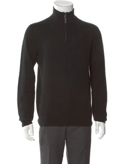 Pre-owned Ted Baker Mock Neck Long Sleeve Polo Sweater In Gray