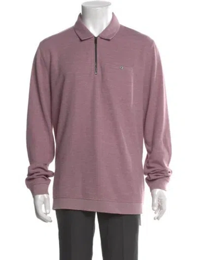Pre-owned Ted Baker Mock Neck Long Sleeve Polo Sweater In Purple