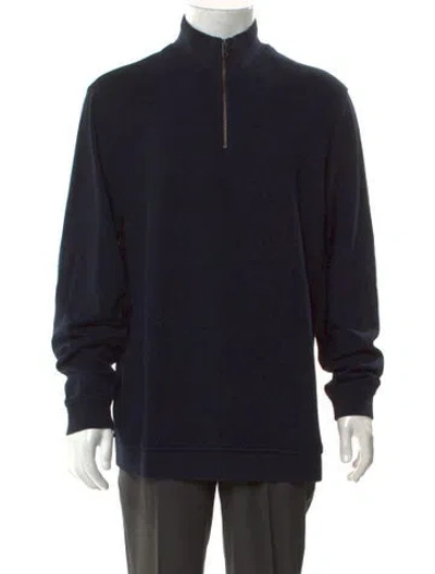 Pre-owned Ted Baker Mock Neck Long Sleeve Pullover In Black