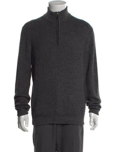 Pre-owned Ted Baker Mock Neck Long Sleeve Pullover In Gray