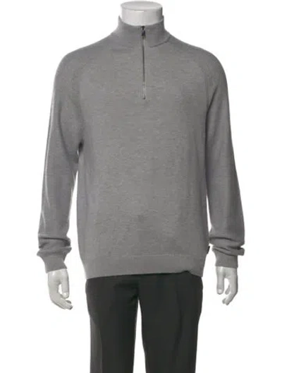 Pre-owned Ted Baker Mock Neck Long Sleeve Pullover In Grey