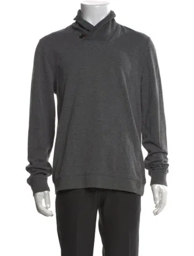 Pre-owned Ted Baker Mock Neck Long Sleeve Pullover In Grey