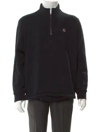 Pre-owned Ted Baker Mock Neck Long Sleeve Sweatshirt In Black