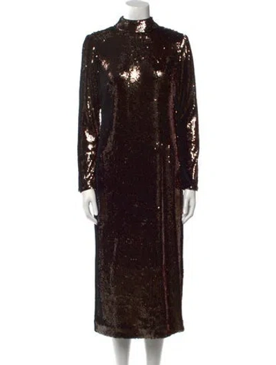 Pre-owned Ted Baker Mock Neck Midi Length Dress W/ Tags