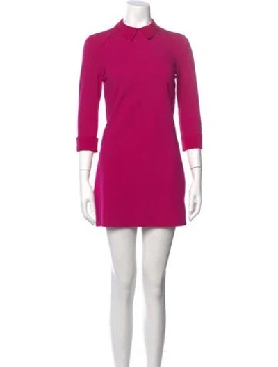 Pre-owned Ted Baker Mock Neck Mini Dress In Pink