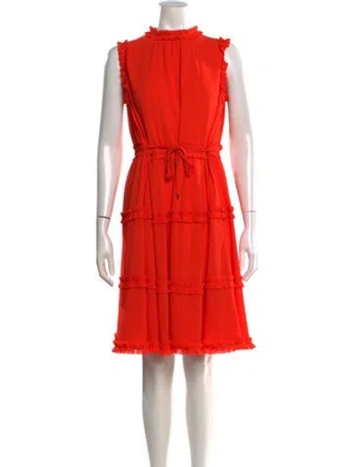 Pre-owned Ted Baker Mock Neck Mini Dress In Purple