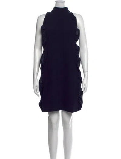 Pre-owned Ted Baker Mock Neck Mini Dress W/ Tags In Black
