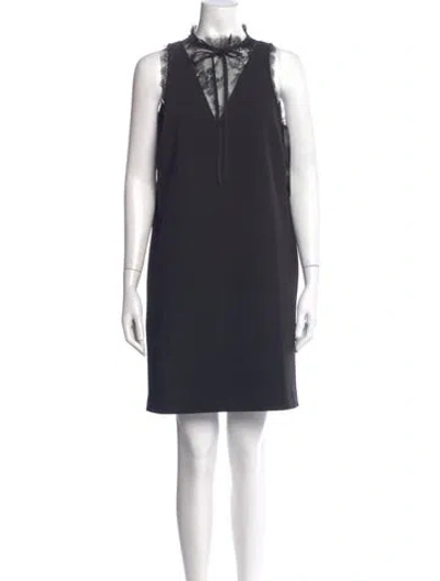 Pre-owned Ted Baker Mock Neck Mini Dress W/ Tags In Blue