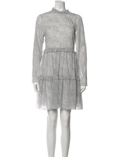 Pre-owned Ted Baker Mock Neck Mini Dress W/ Tags In Multi