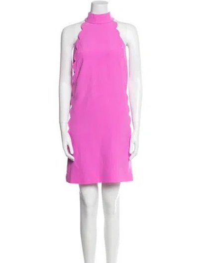 Pre-owned Ted Baker Mock Neck Mini Dress W/ Tags In Pink