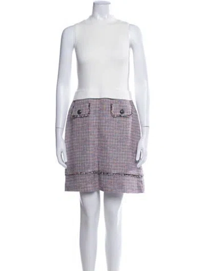 Pre-owned Ted Baker Mock Neck Mini Dress W/ Tags In White