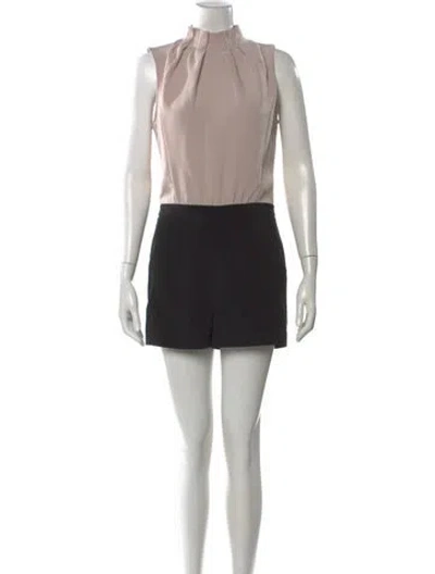 Pre-owned Ted Baker Mock Neck Romper In Black