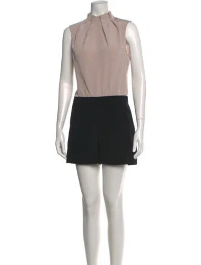 Pre-owned Ted Baker Mock Neck Romper In Black