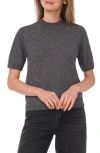 Ted Baker Mock Neck Short Sleeve Sweater In Gray