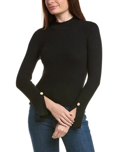 Ted Baker Mock Neck Sweater In Black