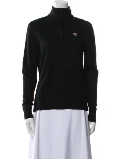 Pre-owned Ted Baker Mock Neck Sweater In Black