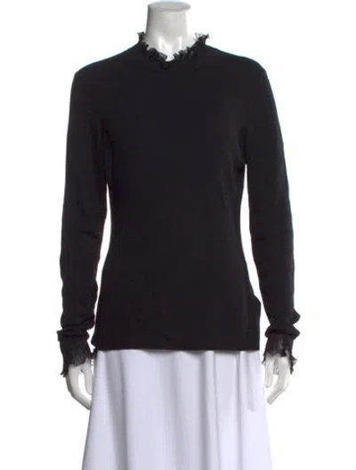 Pre-owned Ted Baker Mock Neck Sweater In Black
