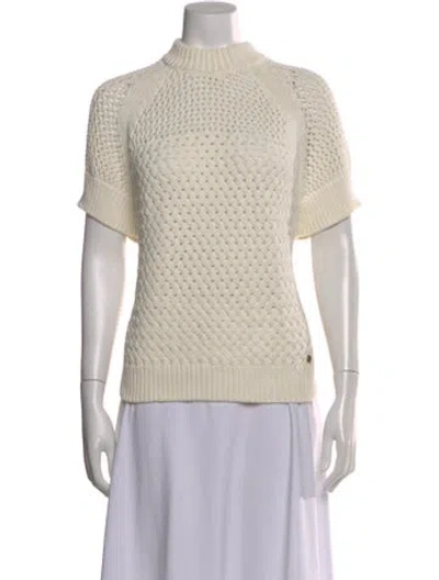Pre-owned Ted Baker Mock Neck Sweater In Neutral