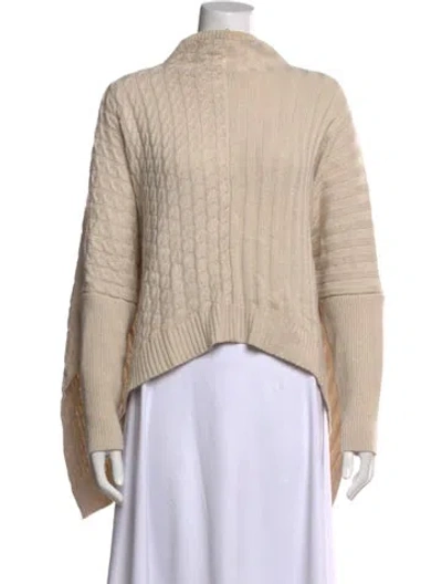 Pre-owned Ted Baker Mock Neck Sweater In Neutral