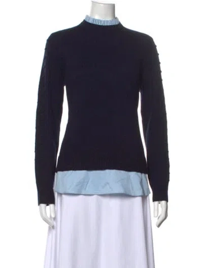 Pre-owned Ted Baker Mock Neck Sweater W/ Tags In Blue