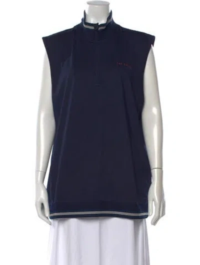 Pre-owned Ted Baker Mock Neck Sweater W/ Tags In Blue