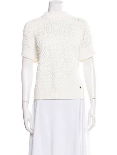 Pre-owned Ted Baker Mock Neck Sweater In White