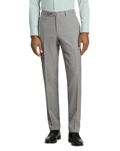 Ted Baker Modern Fit Plaid Suit Pants In Gray
