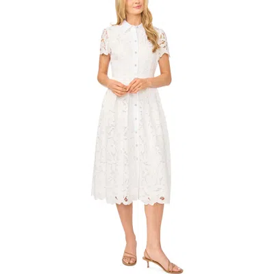 Ted Baker Mona Cutwork Lace Shirtdress In White