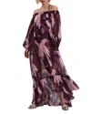Ted Baker Montaya Bardot Maxi Cover Up In Maroon