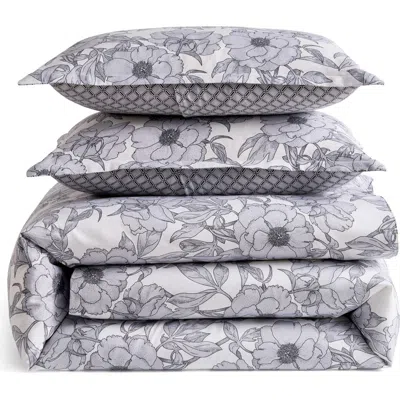 Ted Baker Mood Floral Duvet Cover & Pillow Shams Set In Gray