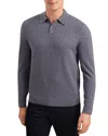 Ted Baker Morar Knit Polo In Mid Blue