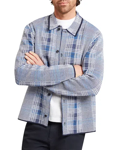 TED BAKER MOSENS CHECK STITCH BUTTON JACKET