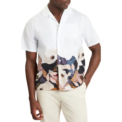 Ted Baker Moussa Floral Cotton Camp Shirt In White