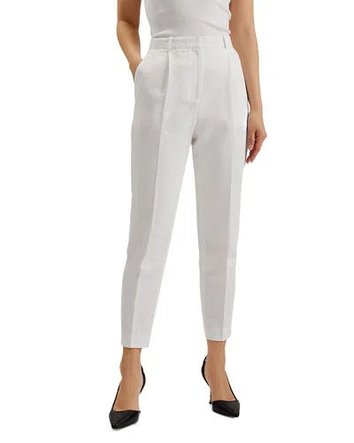 Ted Baker Musubt High Rise Tailored Trousers In White